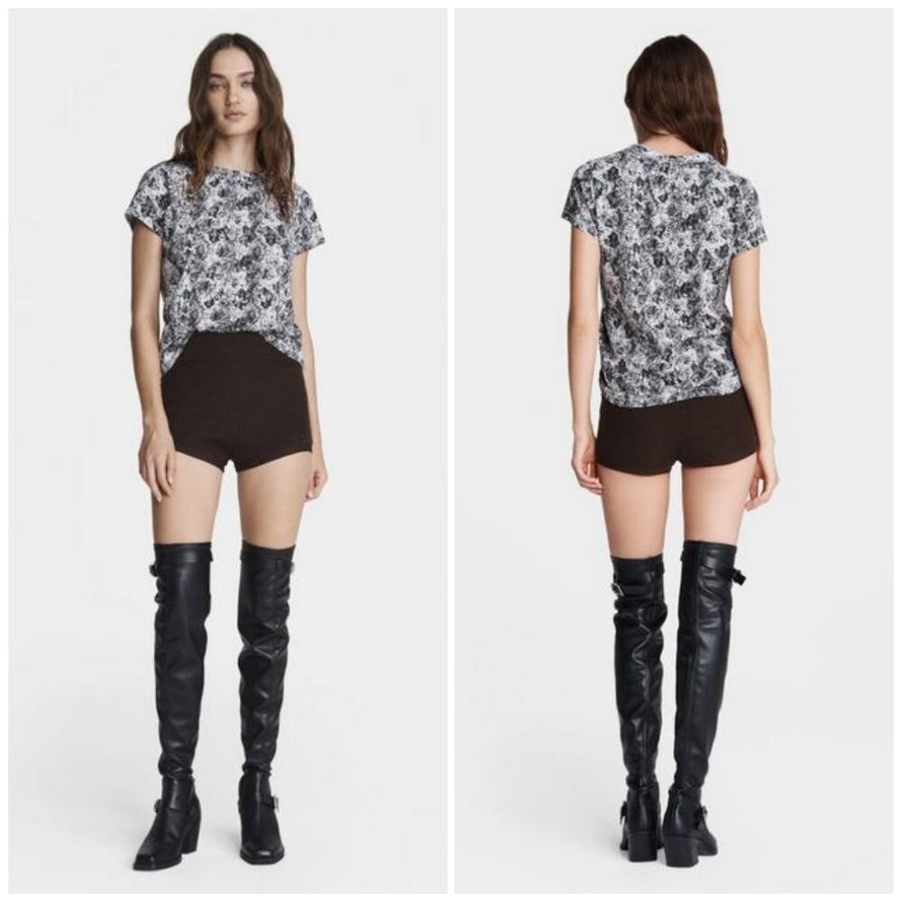 rag and bone All Over Snake Organic Cotton T-shirt Tshirt Tee - Medium
